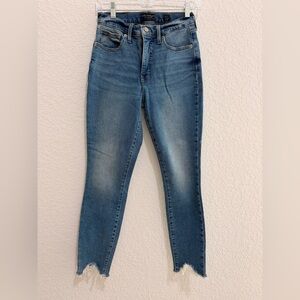 Lucky Brand Bridgette High Rise Skinny Jeans | Light Wash Frayed Hem